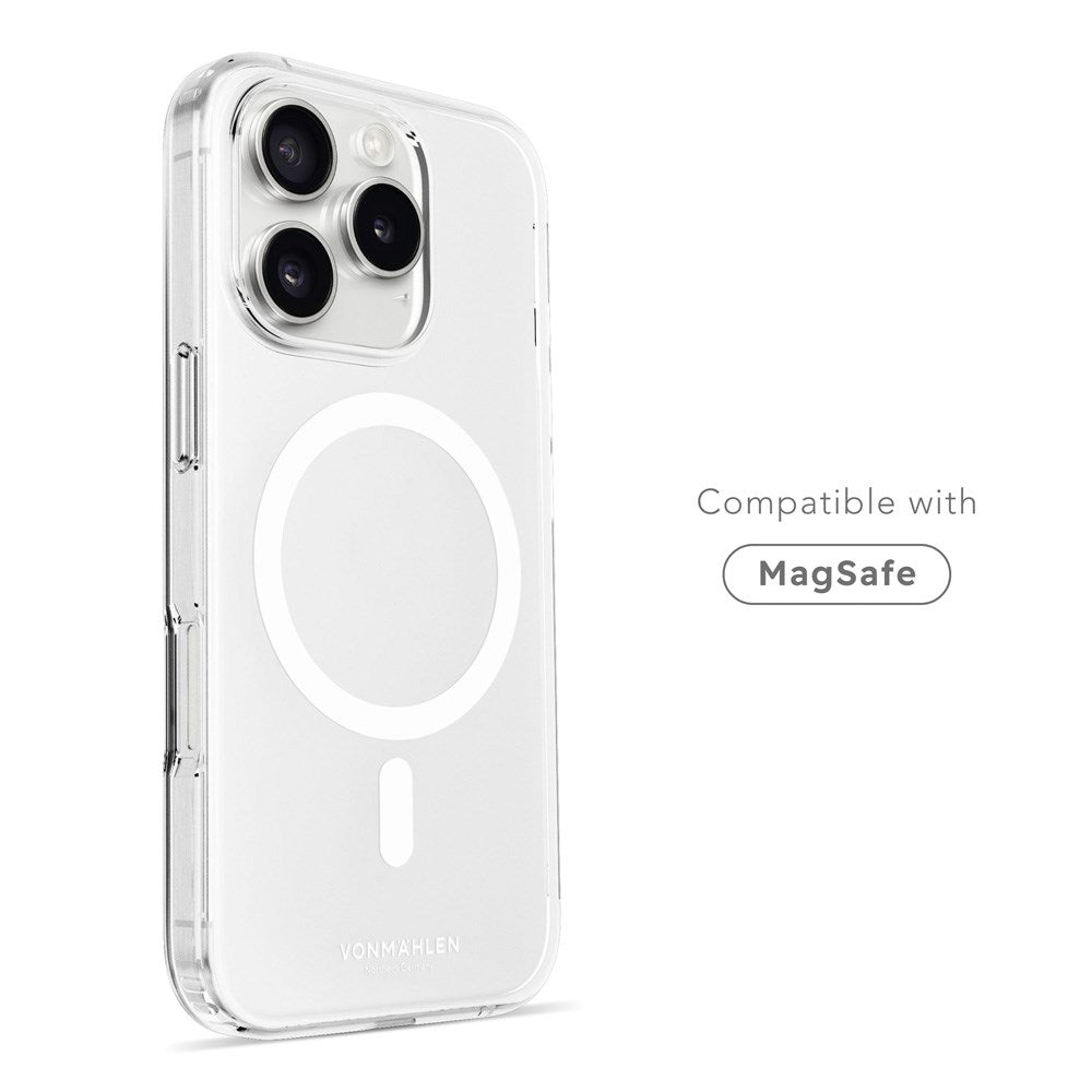 Vonmählen iPhone 16 Pro Max Transparent Case - MagSafe Compatible - White