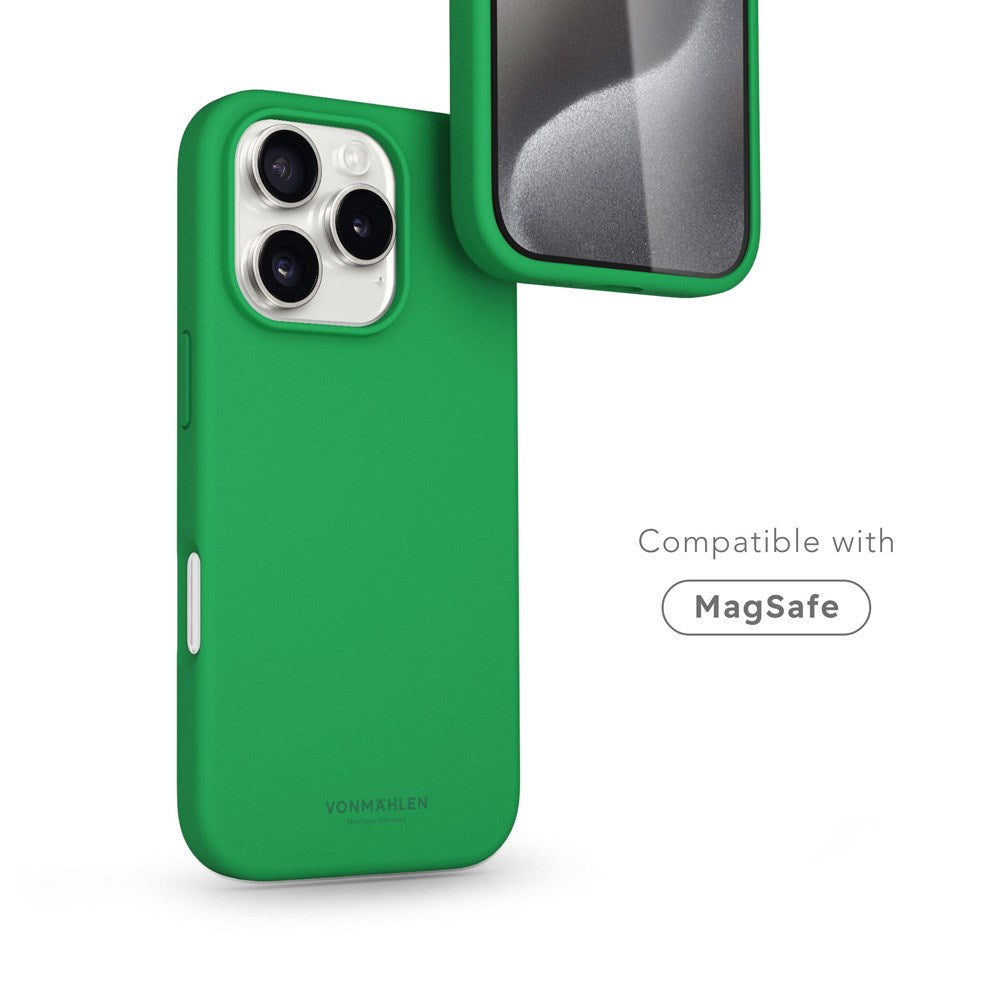 Vonmählen iPhone 16 Pro Eco Silicone Case - MagSafe Compatible - Green Haven