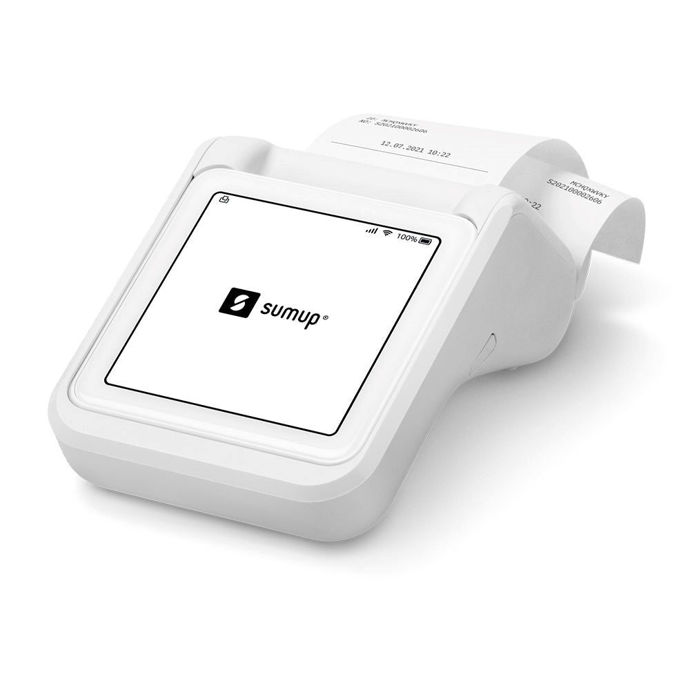 SumUp Solo Wireless Payment Terminal & Printer w. Touchscreen - White