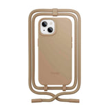 iPhone 15 Woodcessories Change Case w. Strap - 100% Plant-based - Taupe