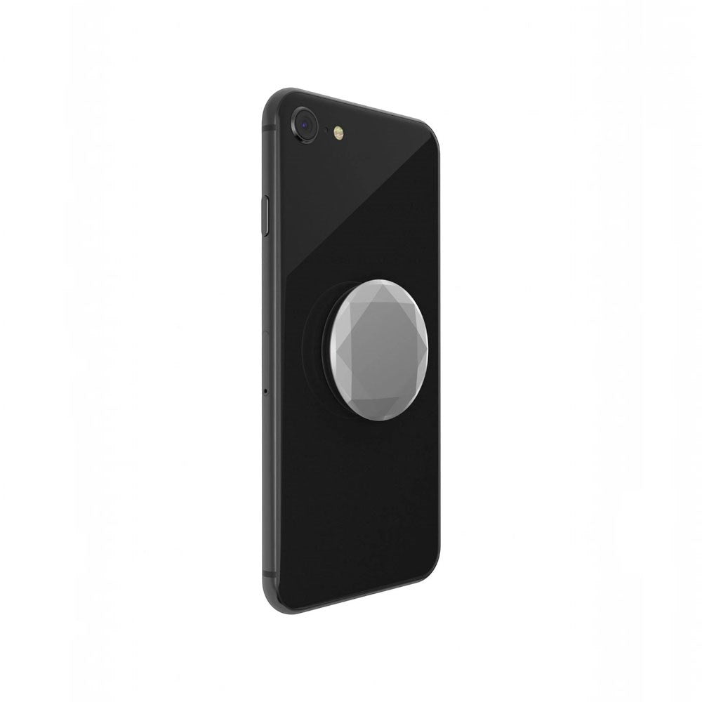 POPSOCKETS PopGrip Removable Grip with Stand Function - Metallic Diamond Silver
