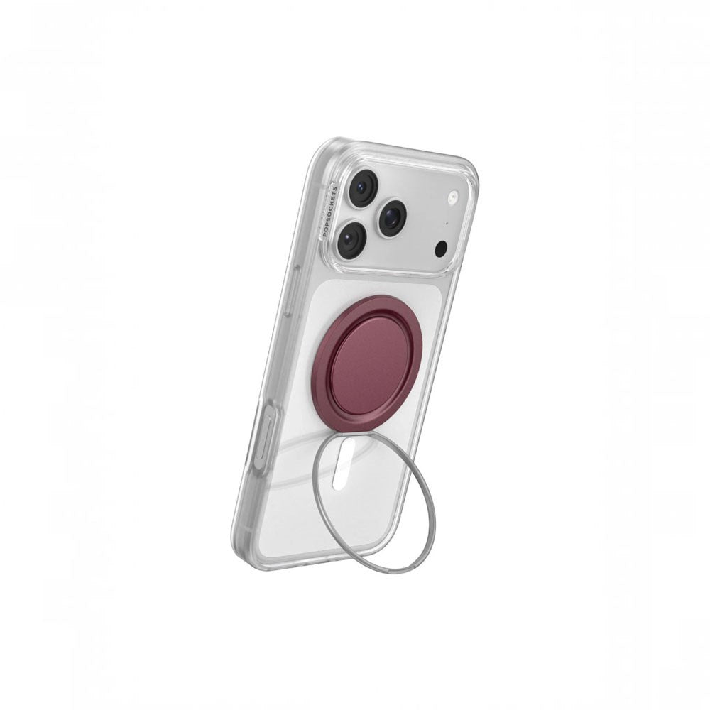 POPSOCKETS Low-Pro MagSafe with Stand Function - Burgundy