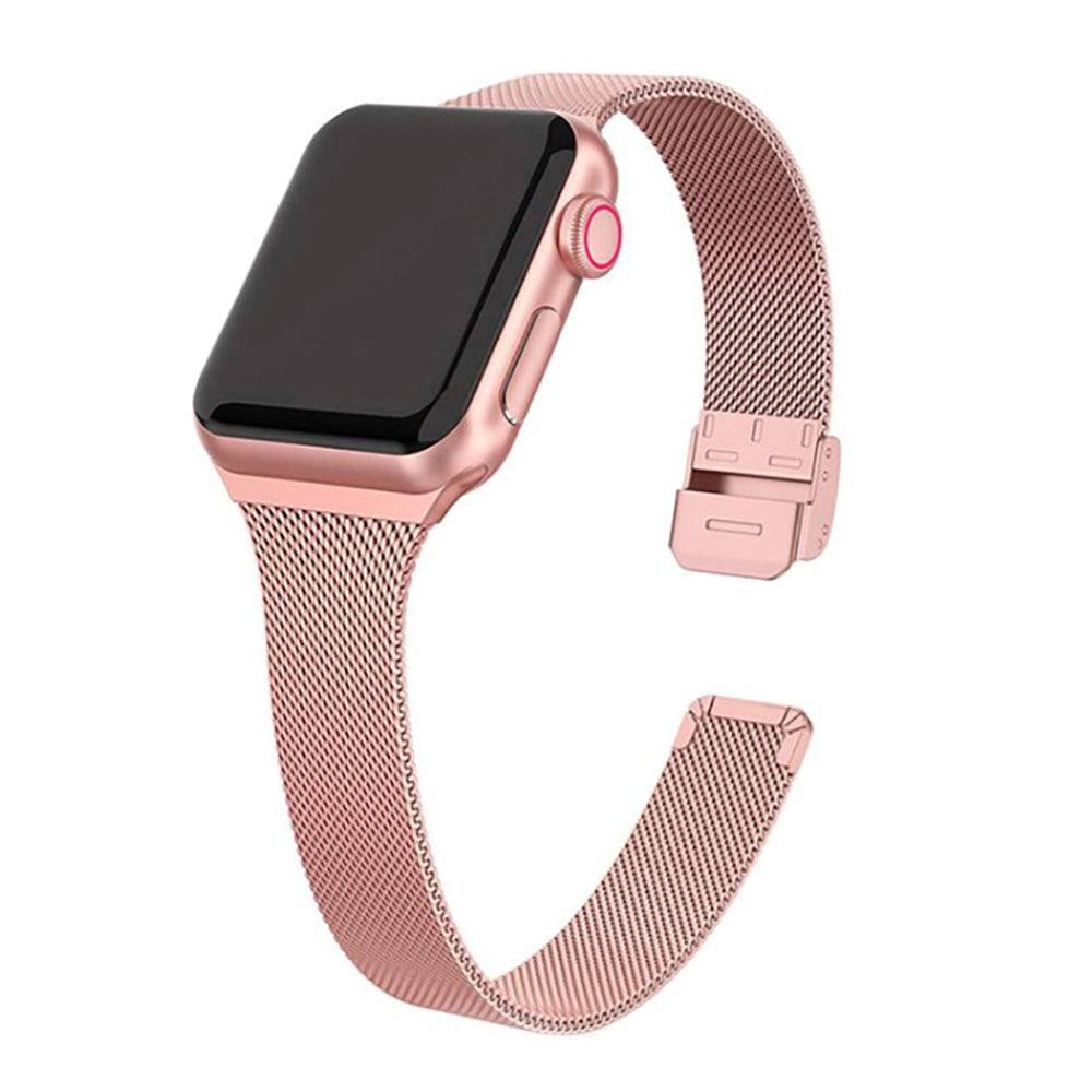 Apple Watch (38/40/SE/41/42mm) Tech-Protect Thin Milanese Steel Strap - Rose Gold