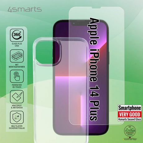 iPhone 14 Plus 4smarts Second Glass X-Pro 360° Protection Set (Case + Screen Protector)