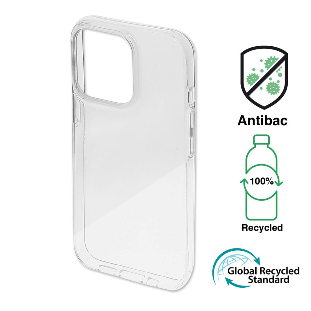 iPhone 14 Pro 4Smarts AntiBac Eco Case - 100% Recycled Plastic - Transparent