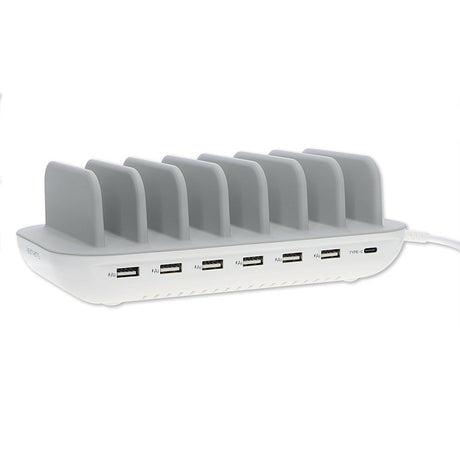 4smarts 60W Charging Station w. 6 x USB-A & 1 x USB-C - White