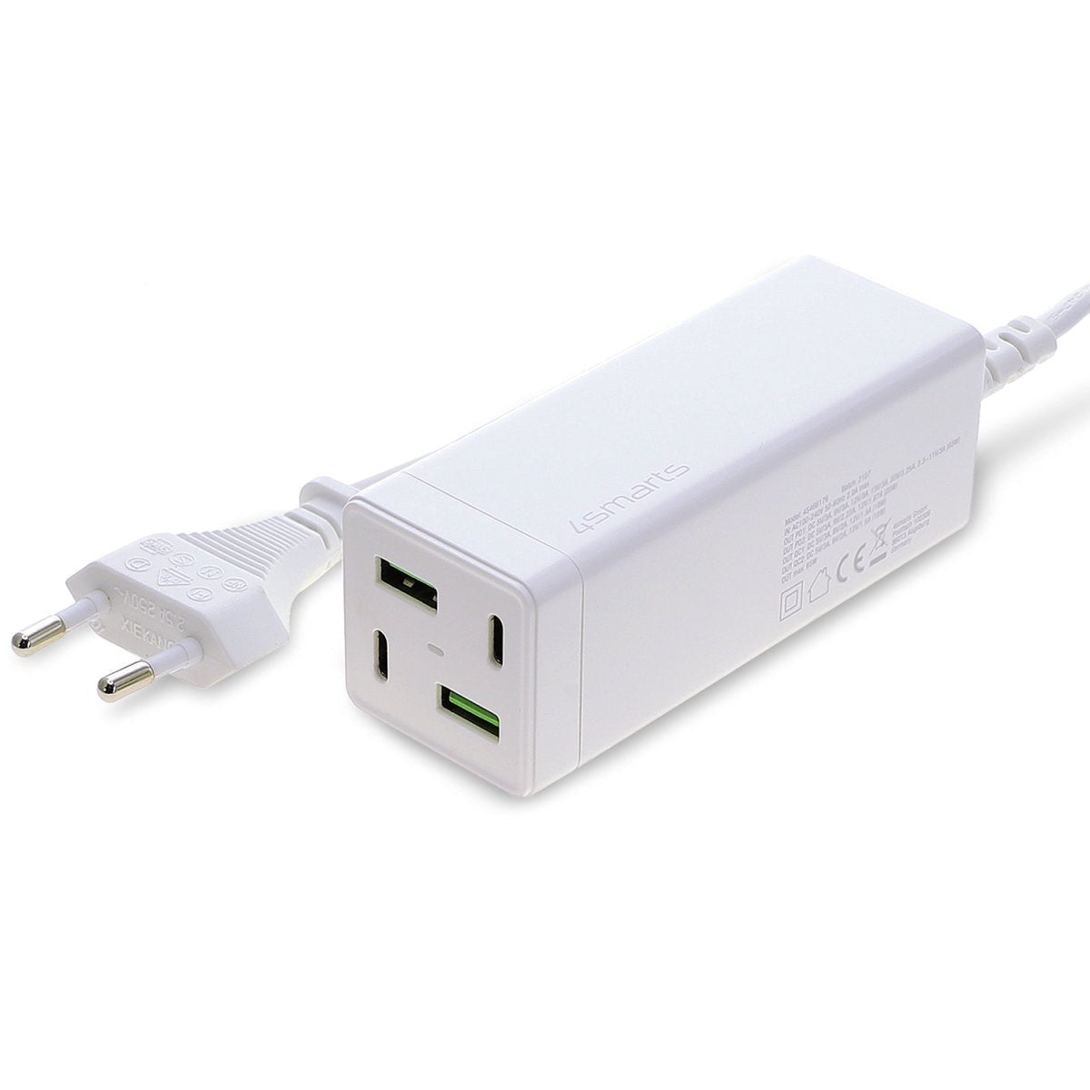 4smarts MultiGaN 65W charger station (USB-C & USB-A) - White