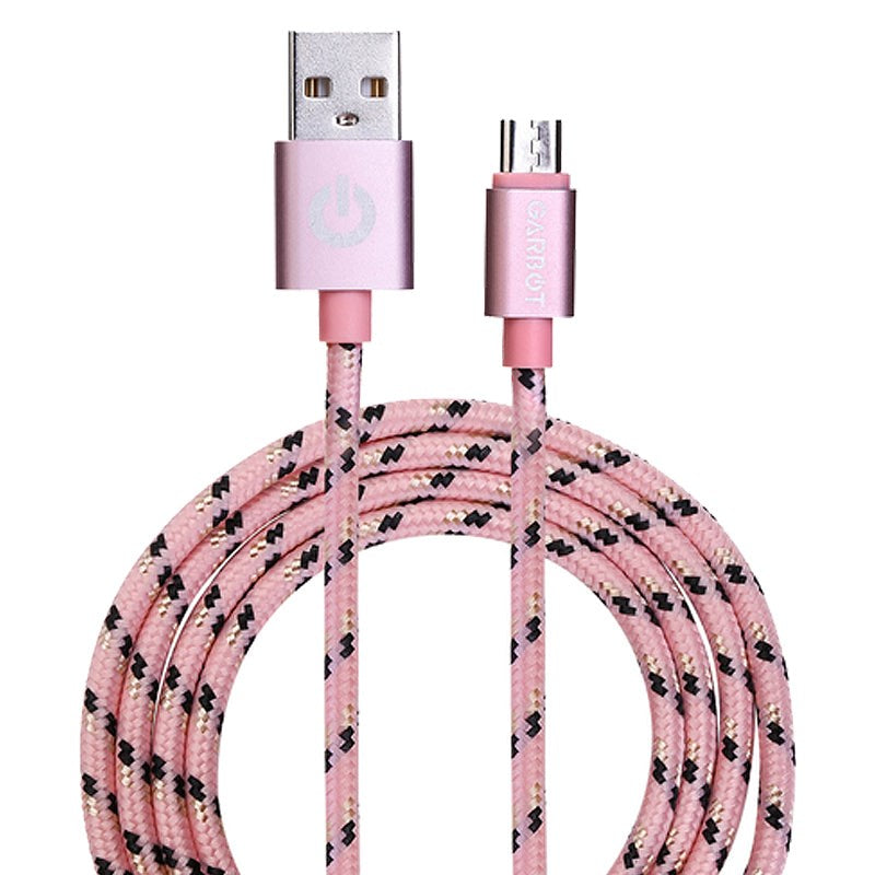 Garbot Grab&Go (2A/10W) USB-A to Micro USB Cable 1 m - Pink