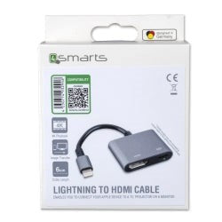 4smarts Lightning to 4K HDMI Cable - Grey