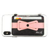 4smarts DressUP Phone Holder w. Strap & Card Holder - Floral Pink