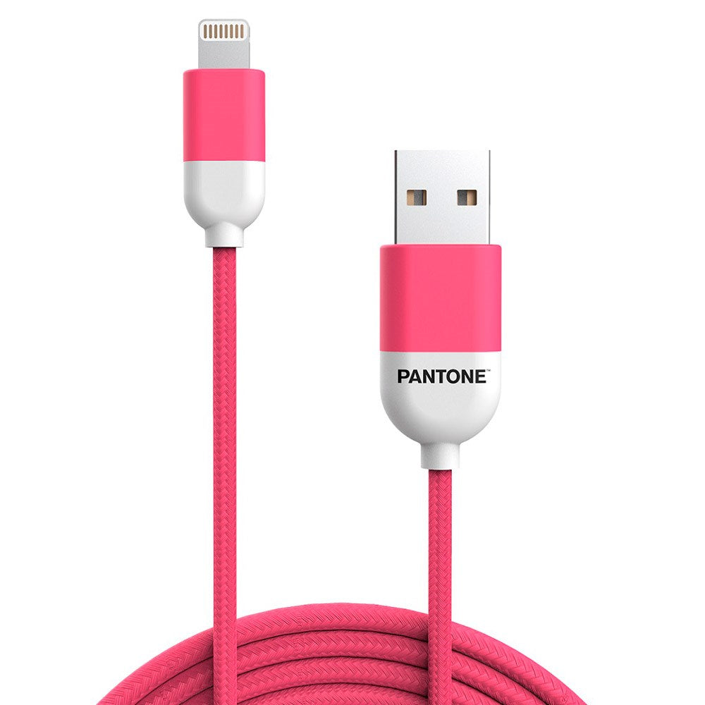 Pantone MFI USB-A to Lightning Cable 12W - 1.5m - Pink