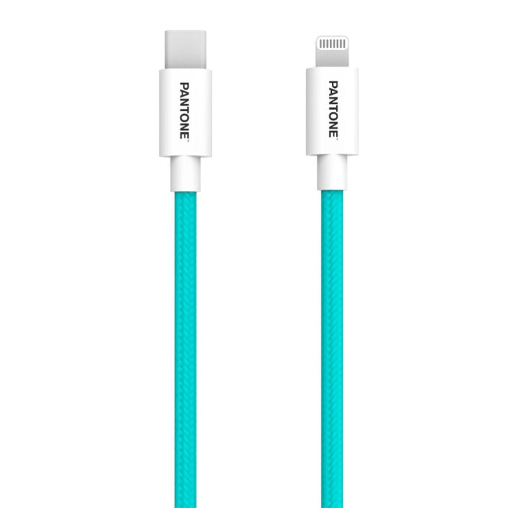 Pantone MFI USB-C to Lightning Cable 15W - 1.5m - Turquoise