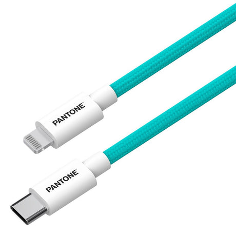 Pantone MFI USB-C to Lightning Cable 15W - 1.5m - Turquoise