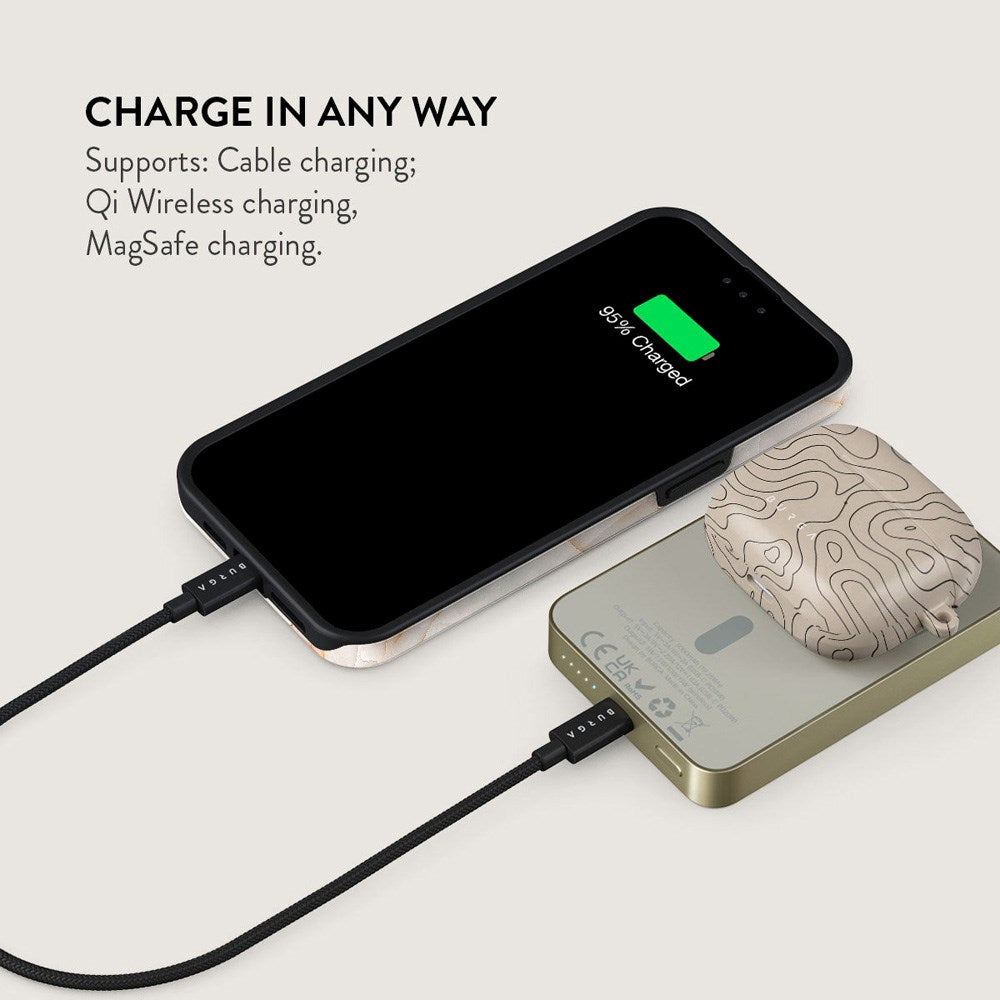 Burga 20W MagSafe Power Bank with Wireless Charging & USB-C Port - Wild Terrain