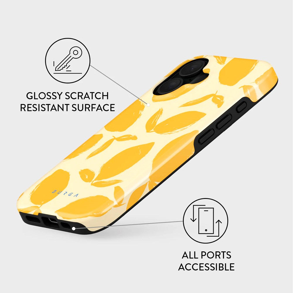 Burga iPhone 16 Plus Tough Fashion Case - Lemon Tart