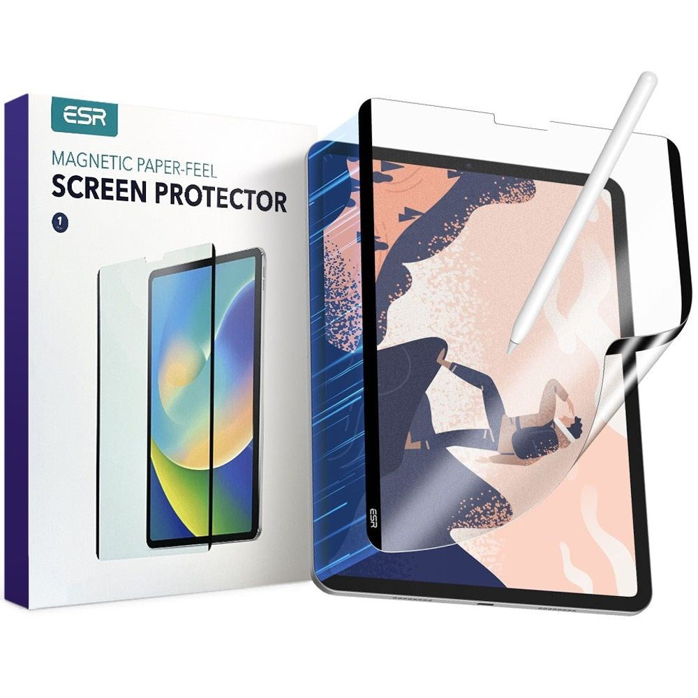 iPad Air (2022 / 2020) / Pro 11" 10.9" (2022 / 2021 / 2020) ESR Paper Feel Magnetic Plastic Screen Protector - Matte Transparent