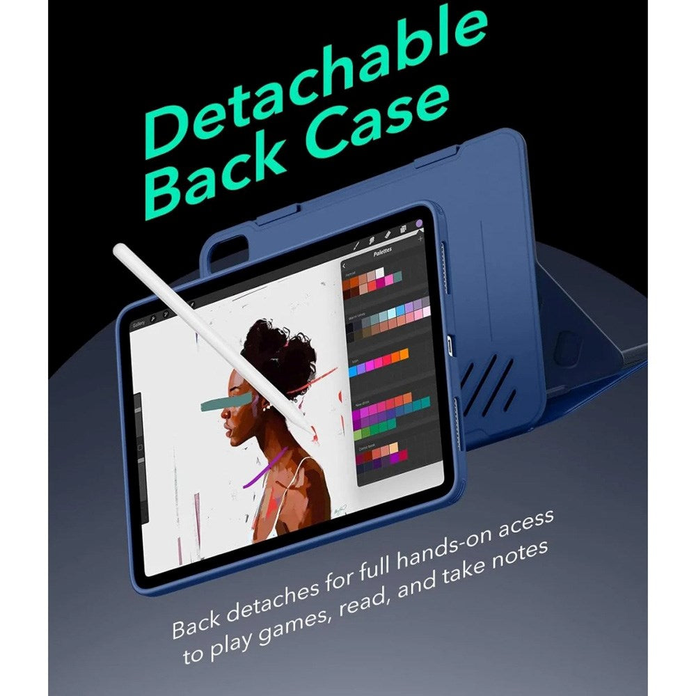 ESR iPad Air 11" (2025 / 2024) / Air 10.9" (2022 / 2020) Shift Flip Case with Removable Back Case - Blue