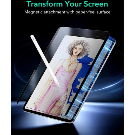ESR iPad Pro 13" (2024) Magnetic Paper Feel Screen Protector - Matte / Transparent