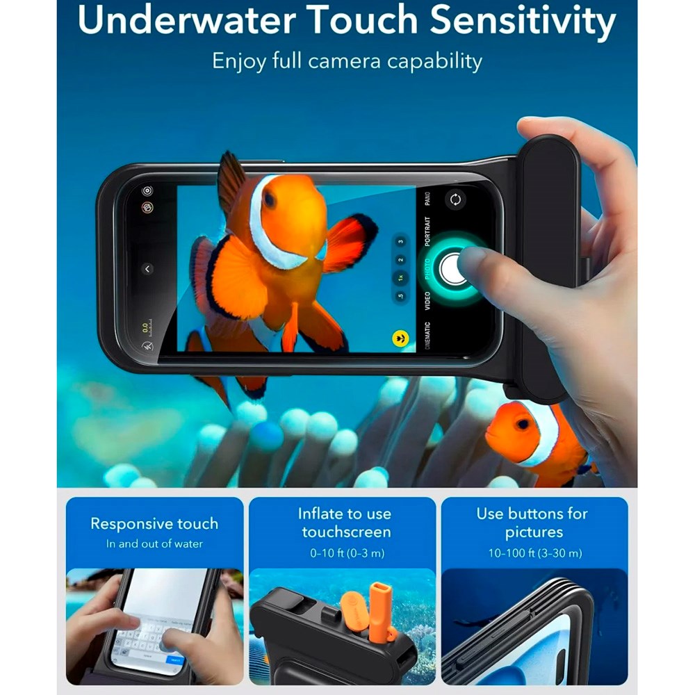 ESR iPhone 15 / 14 / 13 Waterproof Case - Black