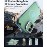 ESR iPhone 16 Cyber Armor Case with Kickstand - MagSafe Compatible - Green