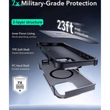 ESR iPhone 16 Pro Cyber Armor Case with Kickstand - MagSafe Compatible - Grey