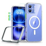 iPhone 16 ESR Classic Pro Set HaloLock with Back Case & Screen Protector Glass – MagSafe Compatible – Transparent