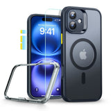 iPhone 16 ESR Classic Pro Set HaloLock with Back Case & Screen Protector Glass – MagSafe Compatible – Matte Black