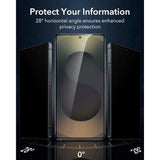 Samsung Galaxy S25 Ultra ESR Privacy Screen Protection Tempered Glass with Mounting Box - Transparent