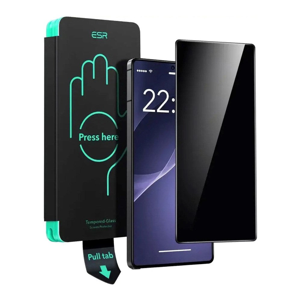 Samsung Galaxy S25 Ultra ESR Privacy Screen Protection Tempered Glass with Mounting Box - Transparent