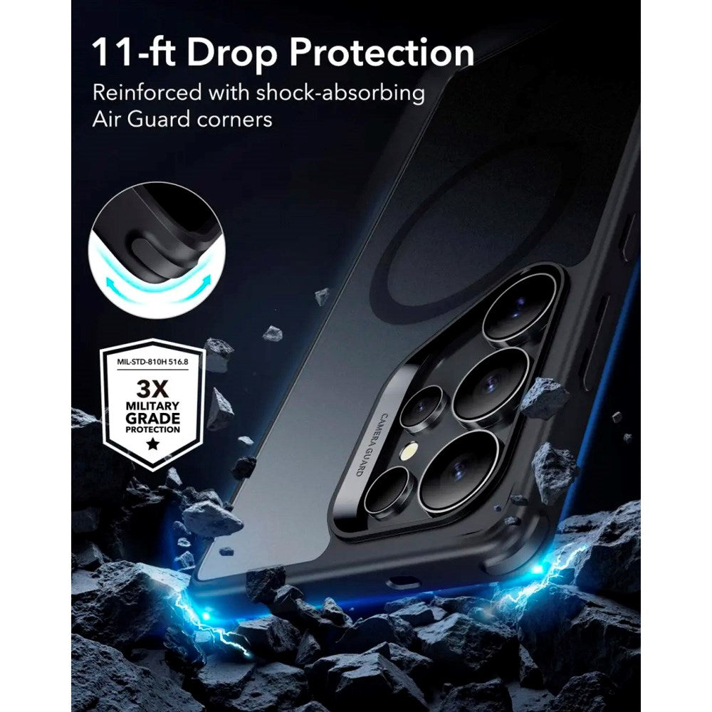 ESR Samsung Galaxy S25 Ultra Classic Hybrid Case - MagSafe Compatible - Matte Black