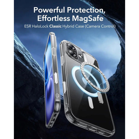 ESR iPhone 16 Classic Hybrid Case with Camera Control Button - MagSafe Compatible - Transparent / Black