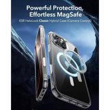 ESR iPhone 16 Pro Max Classic Hybrid Case with Camera Control Button - MagSafe Compatible - Transparent