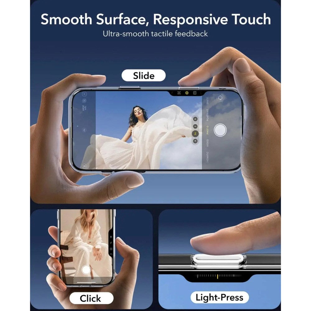 ESR iPhone 16 Pro Classic Hybrid Case with Camera Control Button - MagSafe Compatible - Transparent / Black