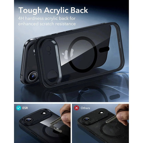 ESR iPhone Air Classic Hybrid Case with Camera Control Button - MagSafe Compatible - Transparent / Black