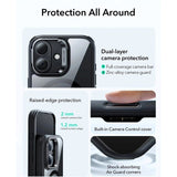ESR iPhone 17 Classic Hybrid Stash Case with Kickstand - MagSafe Compatible - Transparent / Black
