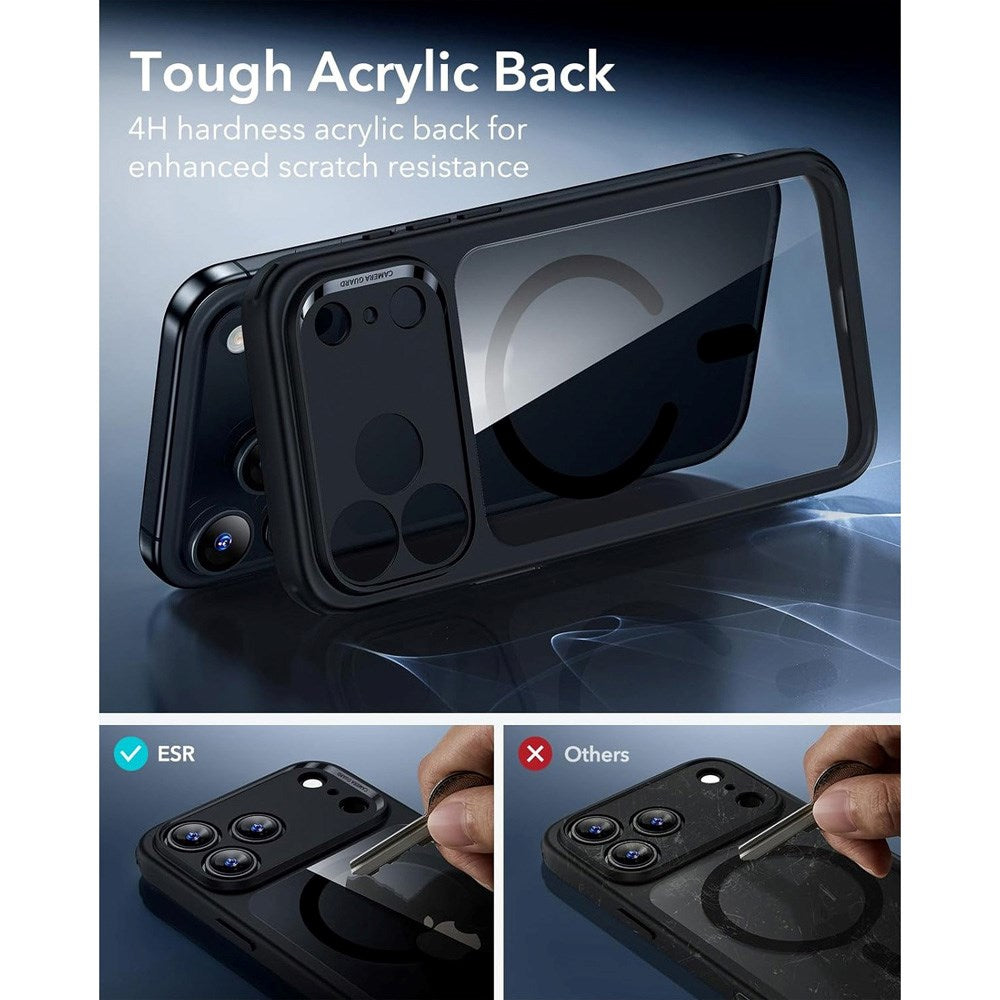 ESR iPhone 17 Pro Classic Hybrid Case with Camera Control Button - MagSafe Compatible - Transparent / Black