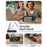 ESR iPhone 17 Pro Max Classic Hybrid Stash Case with Kickstand - MagSafe Compatible - Transparent / Black