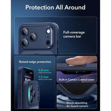 ESR iPhone 17 Pro Classic Hybrid Case with Camera Control Button - MagSafe Compatible - Matte Blue