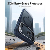 ESR iPhone 17 Pro Classic Hybrid Stash Case with Kickstand - MagSafe Compatible - Matte Blue