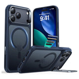 ESR iPhone 17 Pro Classic Hybrid Stash Case with Kickstand - MagSafe Compatible - Matte Blue