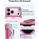 ESR iPhone 17 Pro Classic Hybrid Stash Case with Kickstand - MagSafe Compatible - Matte Pink