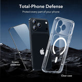 iPhone 17 Pro ESR Classic Hybrid Set with Back Case & Tempered Glass Screen Protector - MagSafe Compatible - Transparent