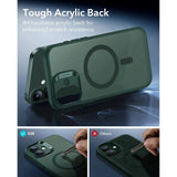 ESR iPhone 17 Classic Hybrid Case with Camera Control Button - MagSafe Compatible - Matte Green
