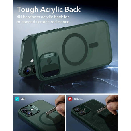 ESR iPhone 17 Classic Hybrid Case with Camera Control Button - MagSafe Compatible - Matte Green