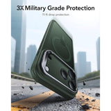 ESR iPhone 17 Pro Classic Hybrid Stash Case with Kickstand - MagSafe Compatible - Matte Green