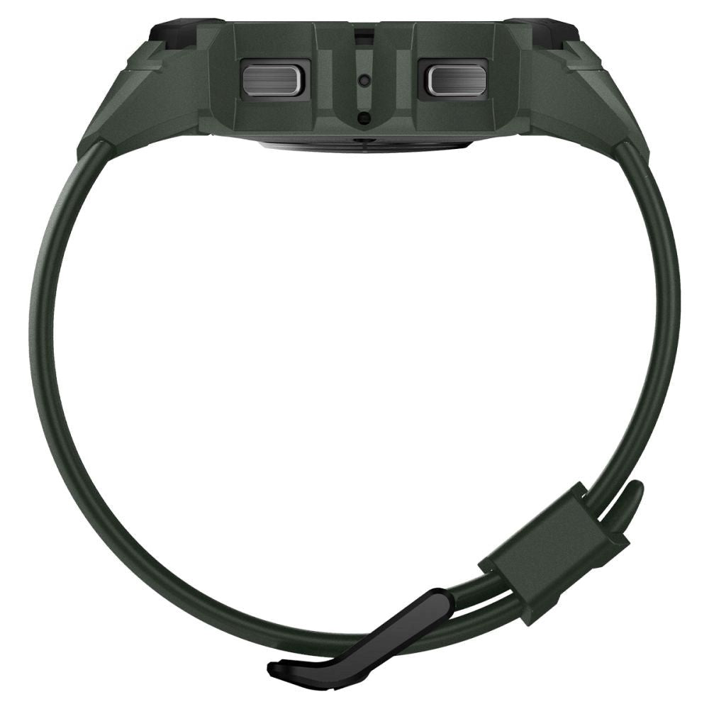 Samsung Galaxy Watch 4 / 5 (44mm) SPIGEN Rugged Armor Pro Case - Plastic Case w. Strap - Green