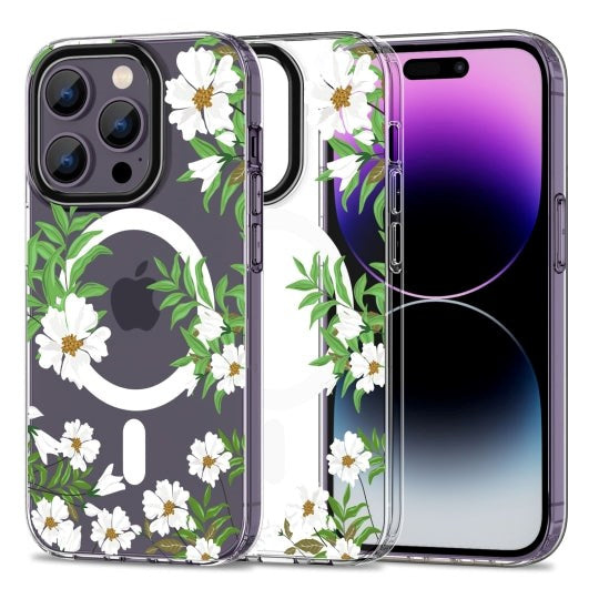 iPhone 14 Pro Tech-Protect MagMood Case  - MagSafe Compatible - Spring Floral