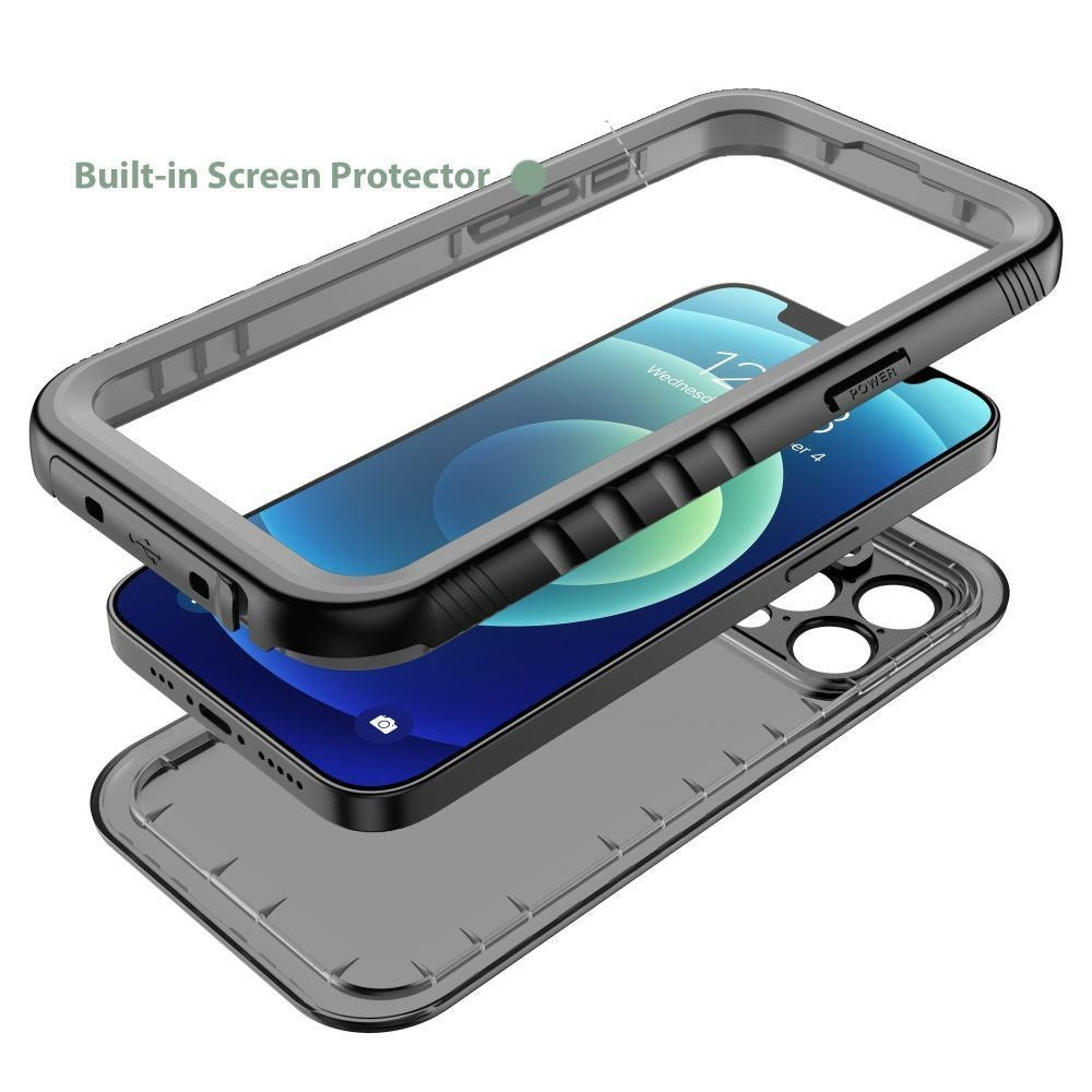 Tech-Protect iPhone 14 Plus Waterproof Case - Transparent / Black