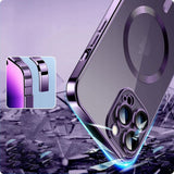 iPhone 14 Tech-Protect MagShine Case - MagSafe Kompatibel - Transparent / Violet