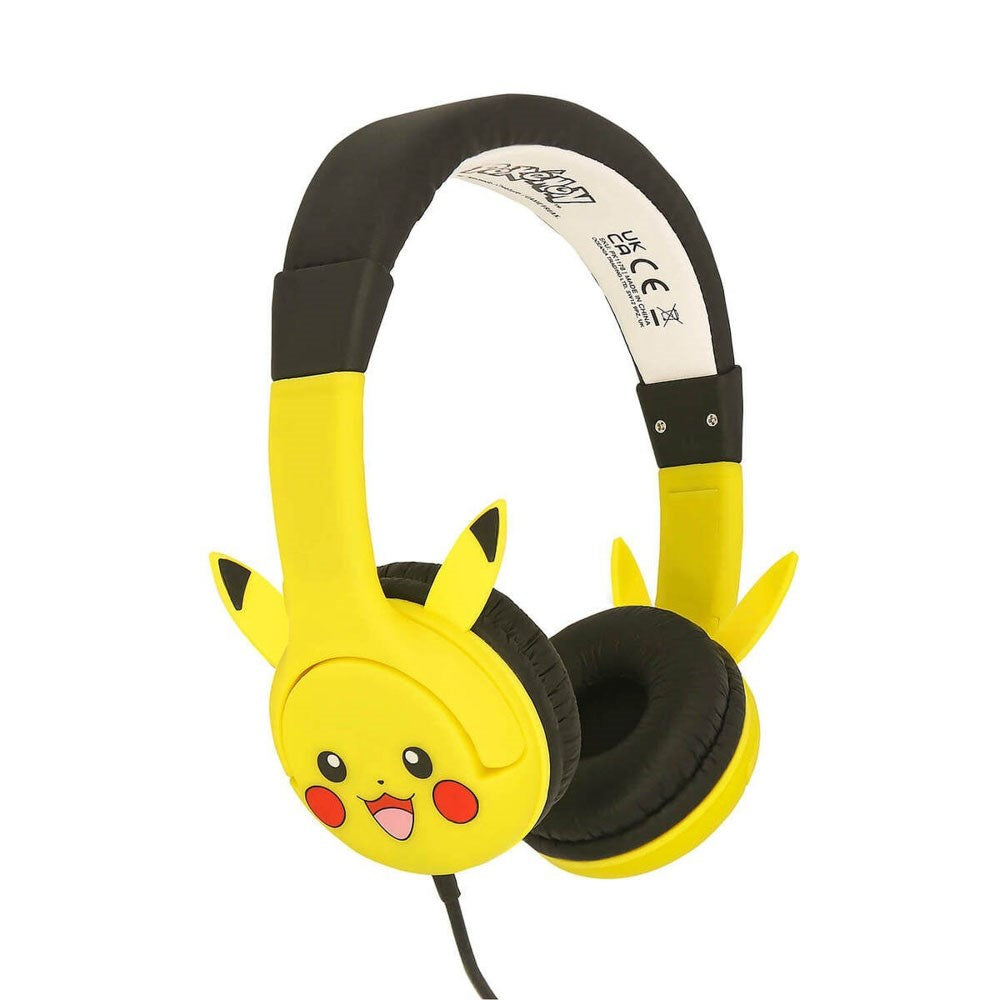 Pikachu OTL On-Ear Headphones for Kids with 3D Ears - Max. 85dB - Yellow